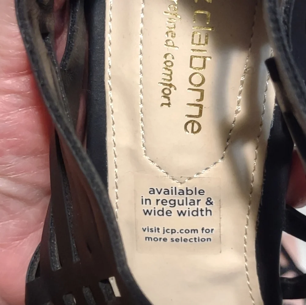 Liz Claiborne Black Strappy Sandals